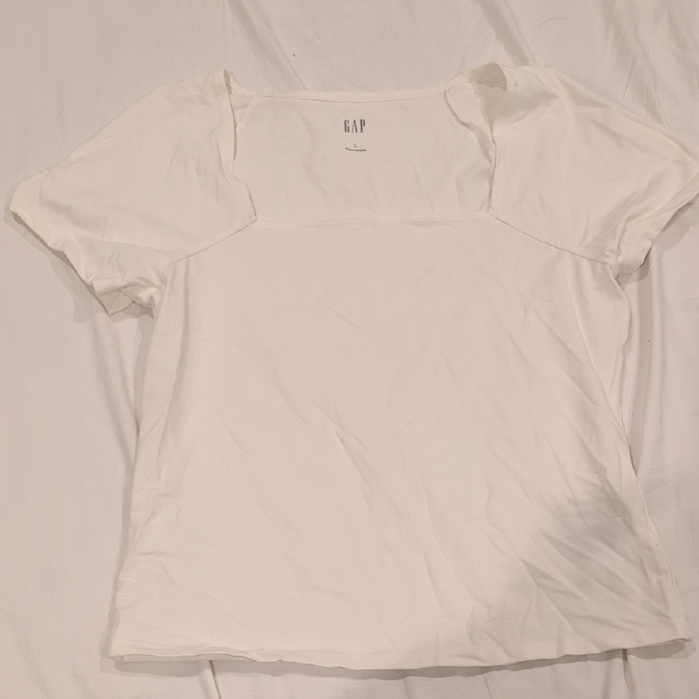 GAP Women's Cream Short Sleeve Top